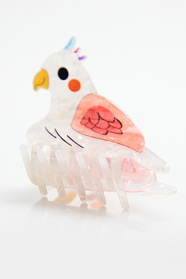 Parrot Figured Bone Peg Buckle - 3