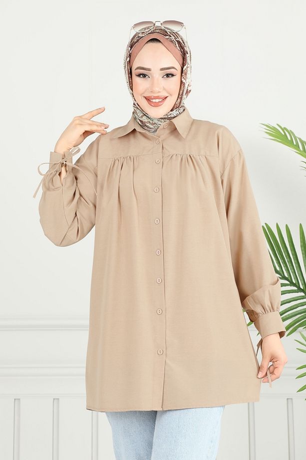 Manşeti Bağcıklı Tunik 4101PM271-MS Vizyon - 3