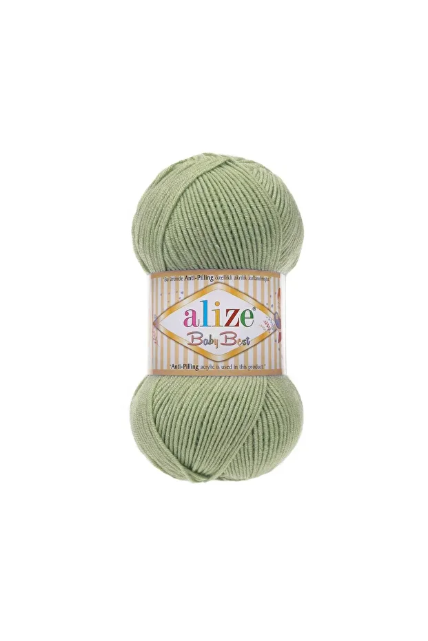 Baby Best El Örgü İpi 100g - 240M – Yumuşak Doku - Renk No: 138 - Zeytin - 1