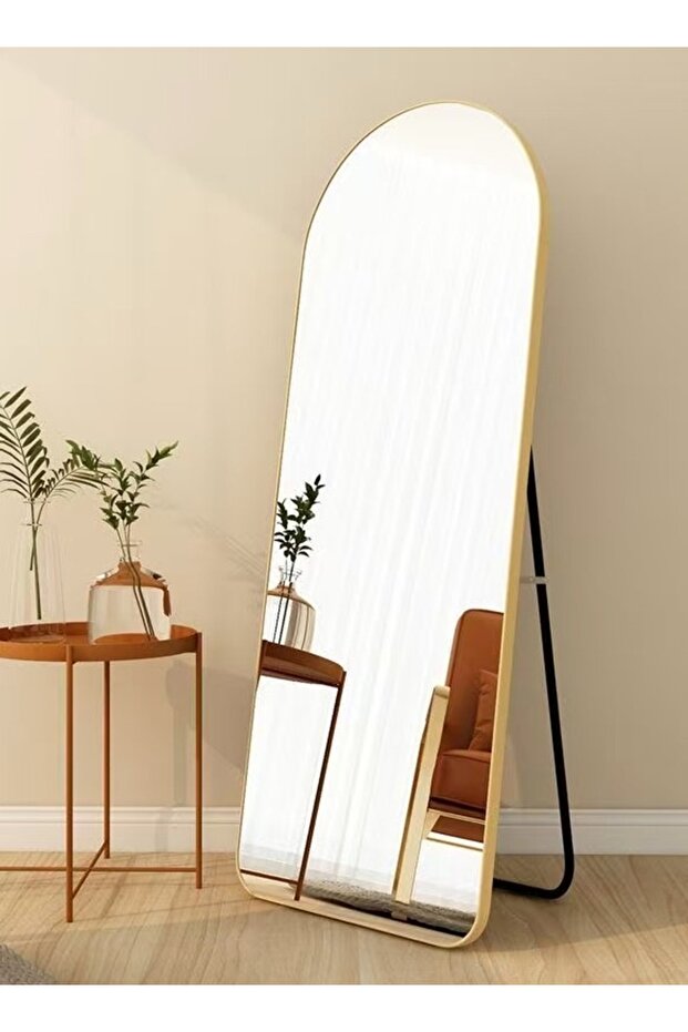 Arched Full Length Mirror with Durable Iron Frame, 80x180 cm