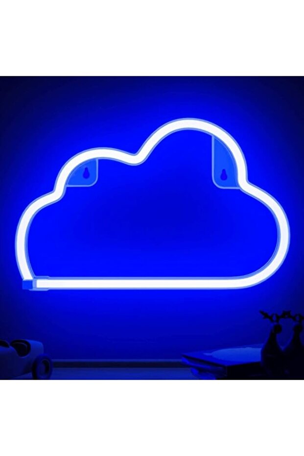 Blue Neon Light,Led Cloud Sign Shaped Decor Light,Wall For Party (Blue)