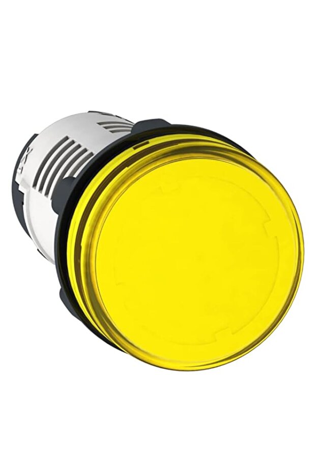 Schneider Electric Monolithic pilot light, plastic, yellow, Ø22, integral LED, 24 V AC/DC, XB7EV05BP