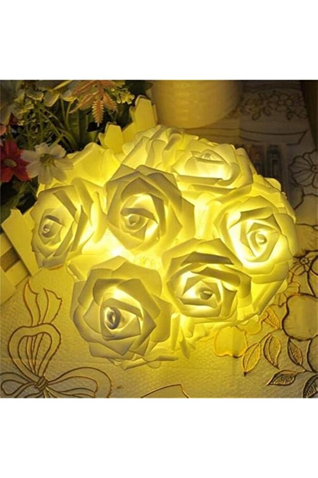 SKEIDO Decoration Light 20 LED Rose Flower String Strip Fairy Lights For Holiday Wedding Decor Ligh