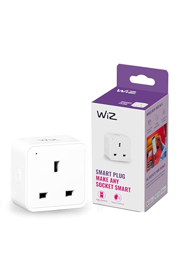 WiZ Smart Plug WiFi Connected. App Control for Home Indoor Lighting Automation, Livingroom, Bedroom.
