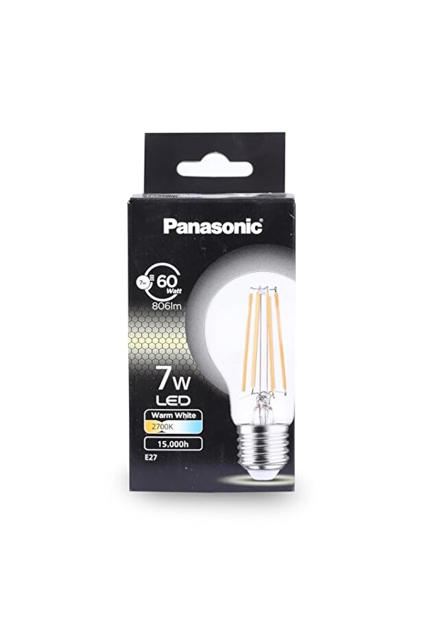 Panasonic 7W 2700K E27 Base Warm White LED Clear GLS Bulb