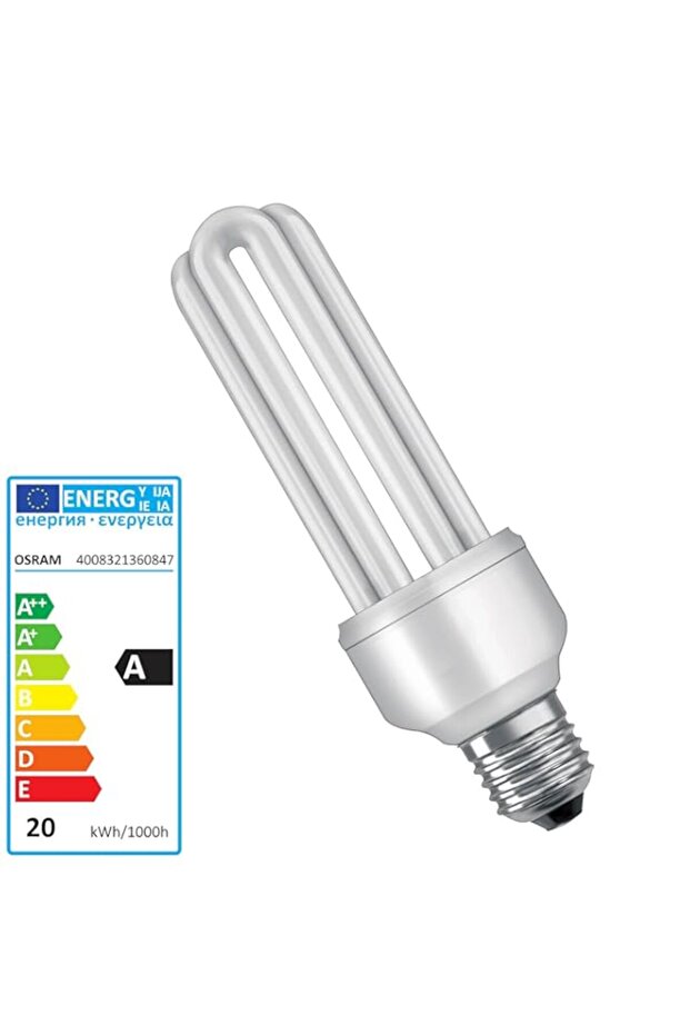 Osram Energy Saving Tube 20 W = 86 E27 Cool Daylight 6000 Hours