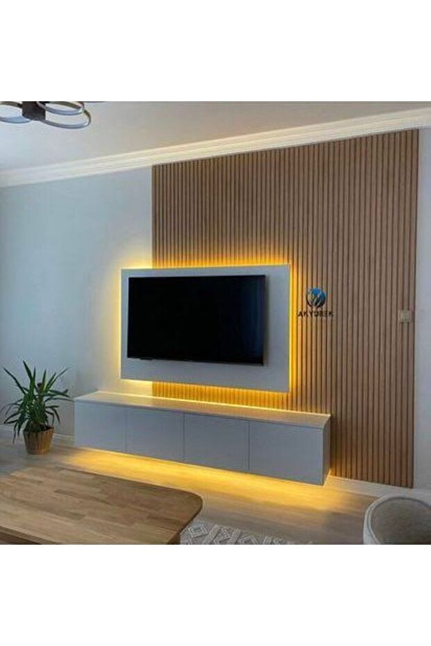 AKYÜREK STORE LB 3783 MODEL DELPHİ MEŞE RENK DEKOR PROFİL DUVAR KAPLAMA PANEL LAMBİRİ - 1