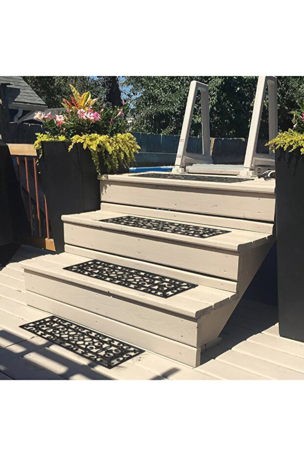 سجادة باب مستطيلة مضادة للانزلاق بتصميم إلسا المزخرف، مقاس 25 × 75 سم - 5