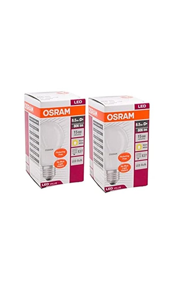 Osram LED Bulb - E27 8.5 W Warm White Light 2pc Set Promo Pack, Infrared