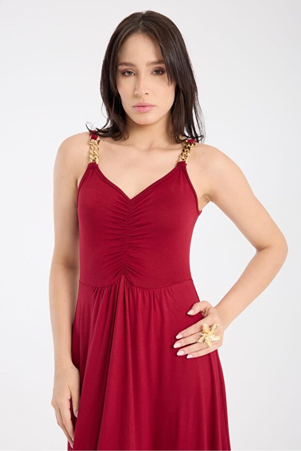 Metal Buckle Tie Strap Dress