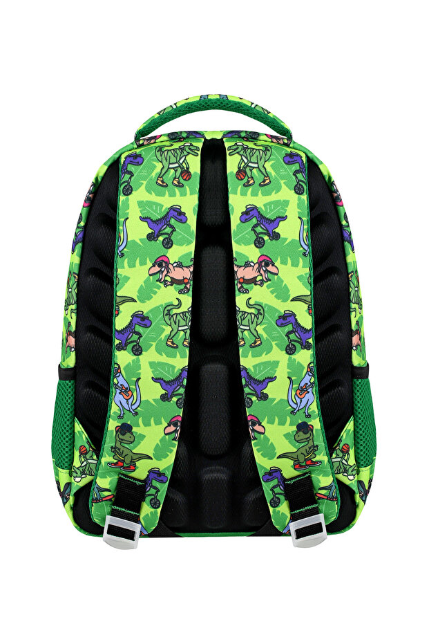 Lisanslı Dinazor Desenli 3'lü Set Okul Çantası,termal Beslenme Çantası ve Kalem Kutusu Seti - 3