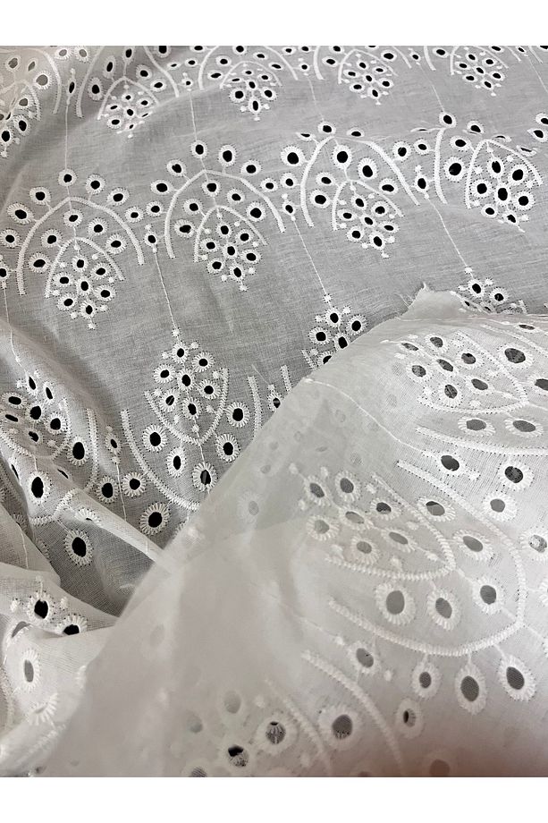 Pamuk vual fisto en 110 cm ekru renk 1 metre - 2