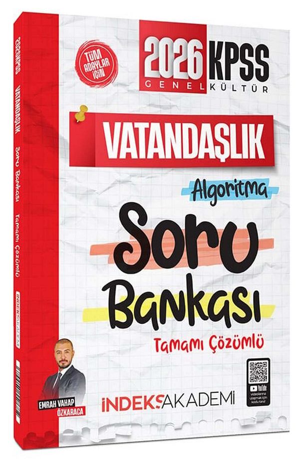 İndeks Akademi 2026 KPSS Vatandaşlık Algoritma Soru Bankası Çözümlü - Emrah Vahap Özkaraca İndeks Ak - 1