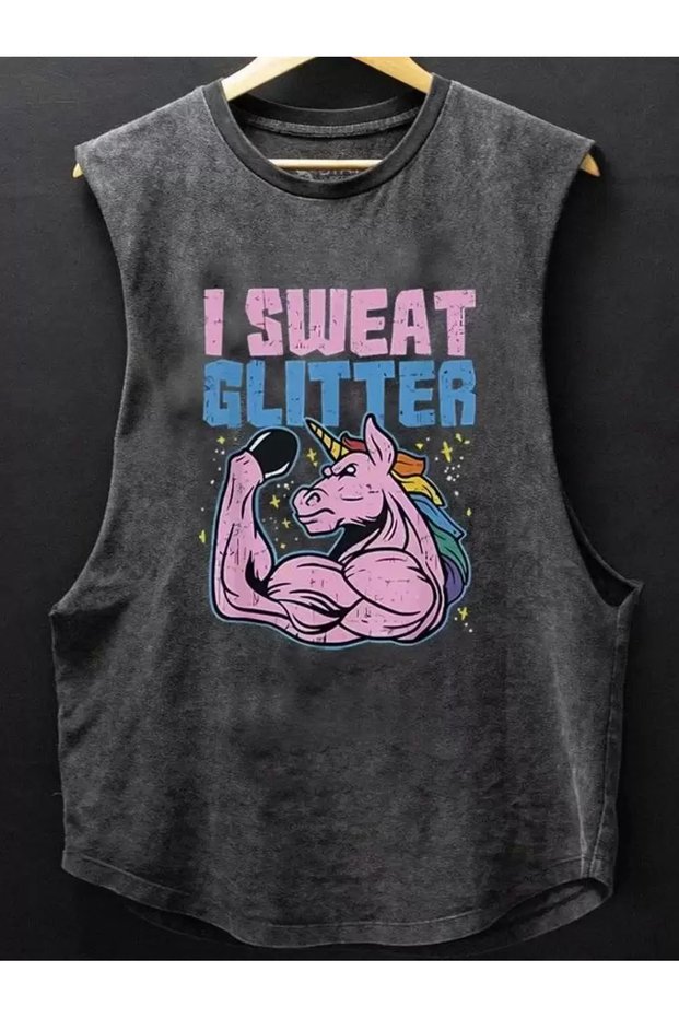 قميص داخلي كبير الحجم للجنسين مطبوع ومغسول من I Sweat Glitter