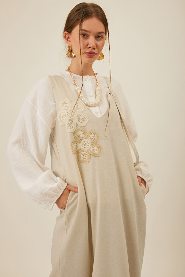 Çiçek Dantelli Jile Taş - 4