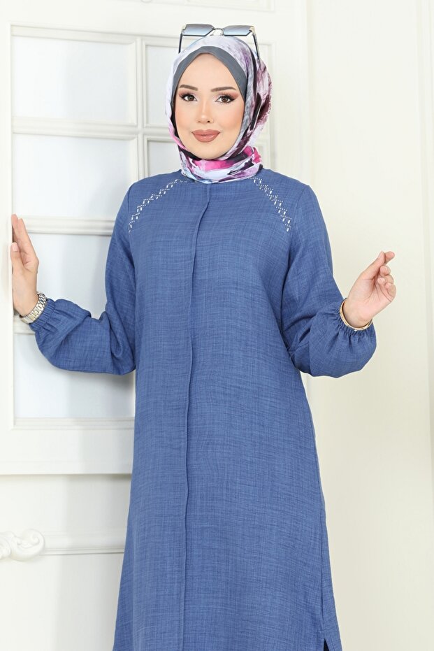 Omzu Taşlı Sofia Tunik 3124HBS856-MS İndigo - 4