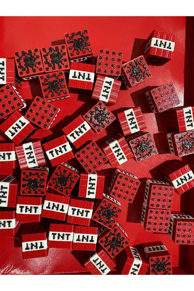 Minecraft 5 adet mini TNT - plastik - 1