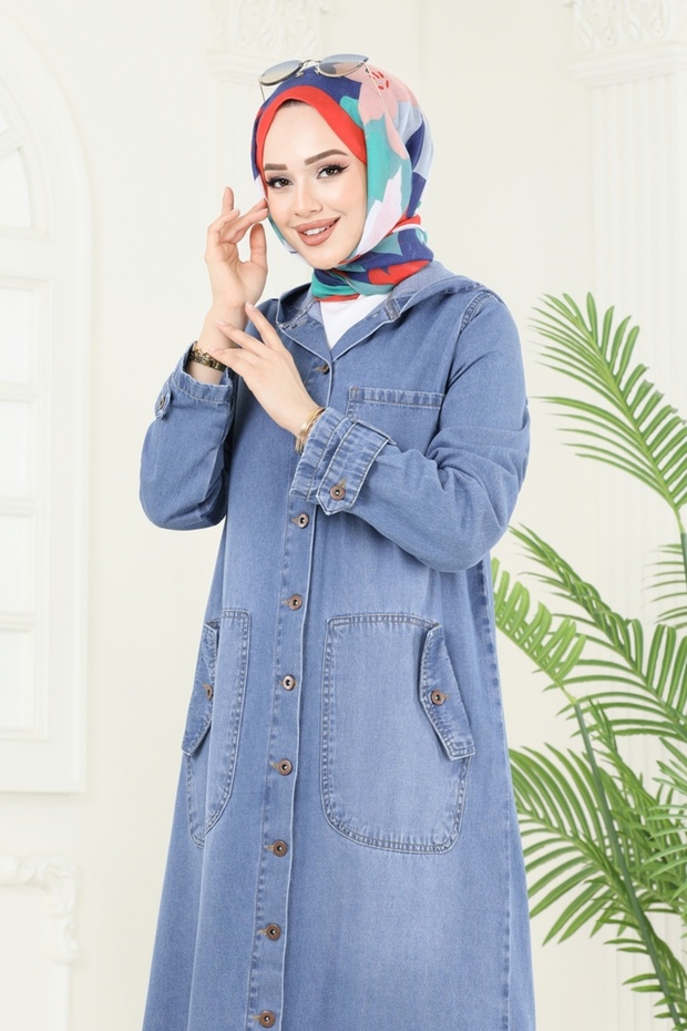 Cep Detay Kot Ferace 9006YLD1073-MS Yıkamalı Açık Kot - 4