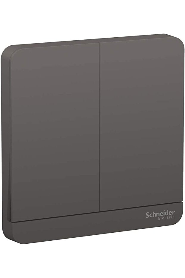 AvatarOn E8332L2_DG Two Gang Two Way Switch 16Amps 250V Dark Grey