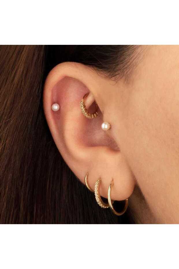 İncili Tragus Piercing - 2
