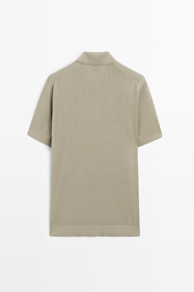 Kısa kollu triko polo t-shirt - 8