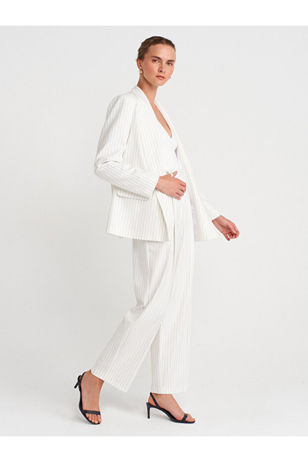 60767 Blazer Ceket-Beyaz - 4