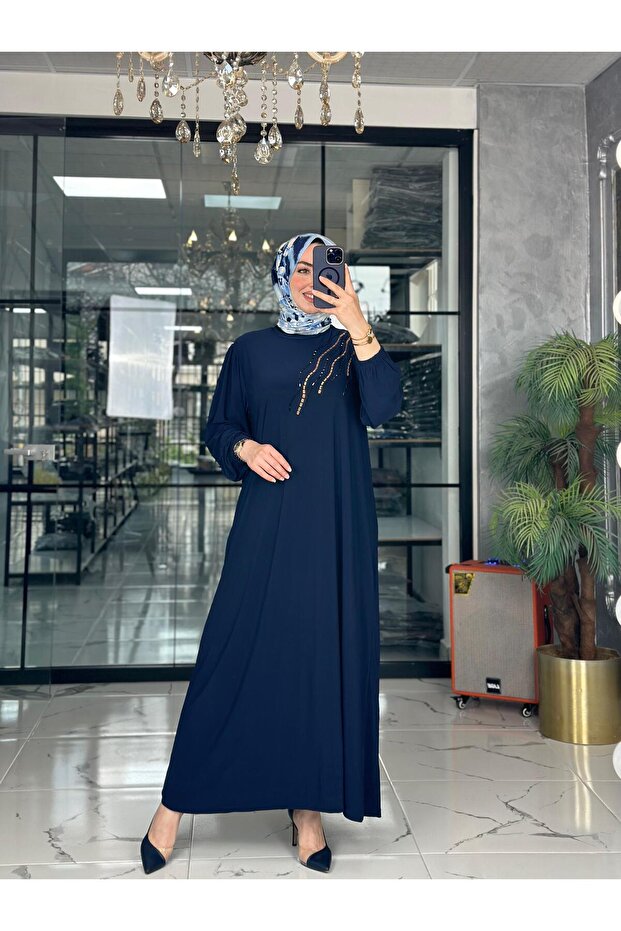 Taşlı Sendy elbise - 1