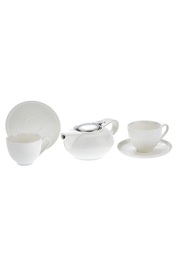 Symphony Tea With Infuser Set of 5 (White)