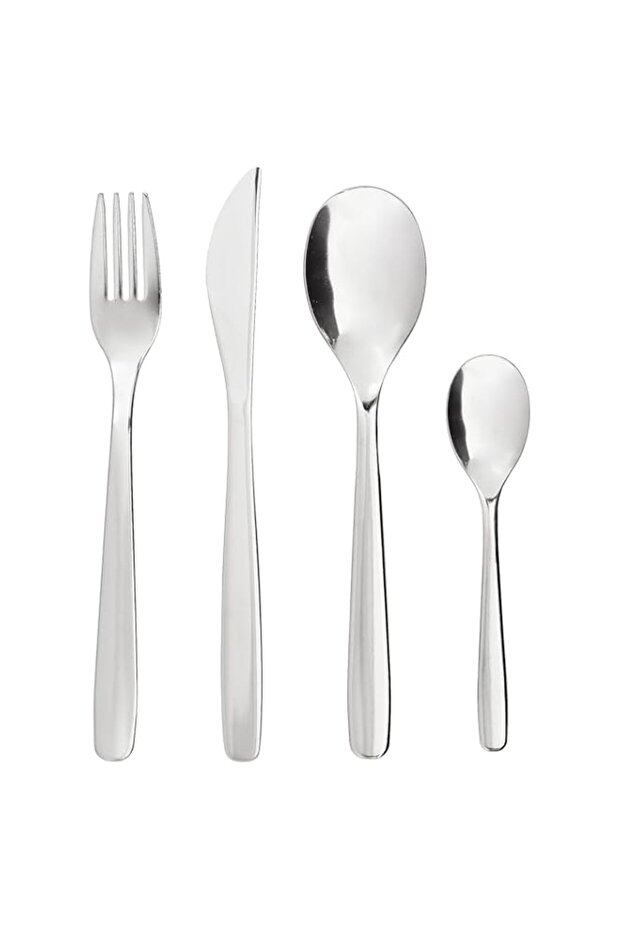 IKEA Silverware Cutlery Set 16 Piece Flatware Set - Stainless Steel Mirror Polished