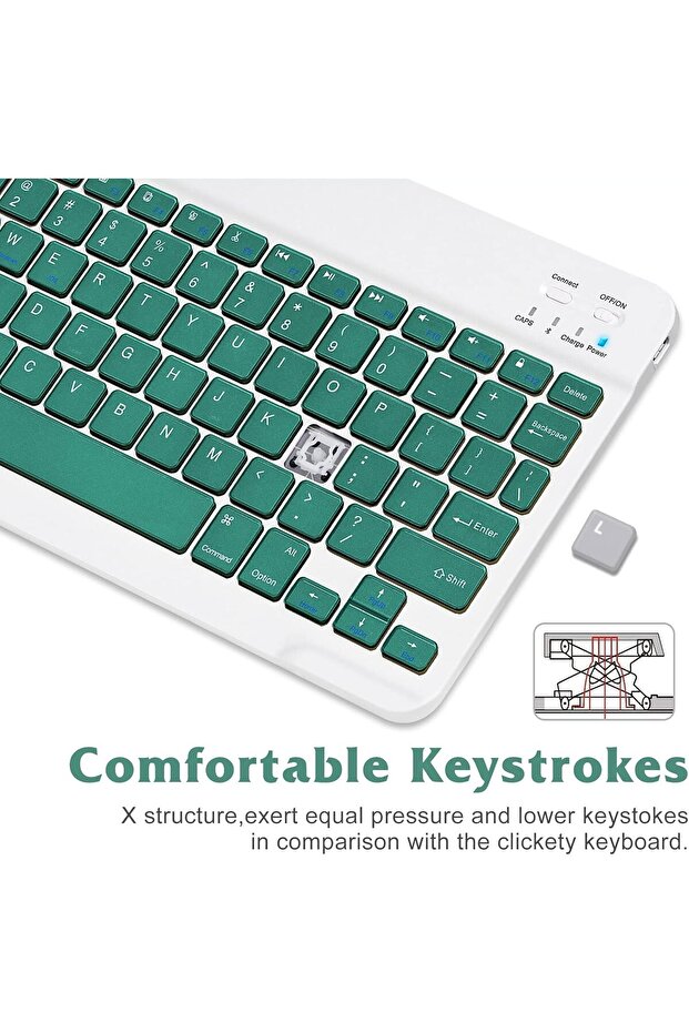 Kablosuz Klavye Mouse Seti, Bluetooth ve 2.4GHz, Sessiz Tuşlar, Windows Mac Android iOS Uyumlu MİNT - 4