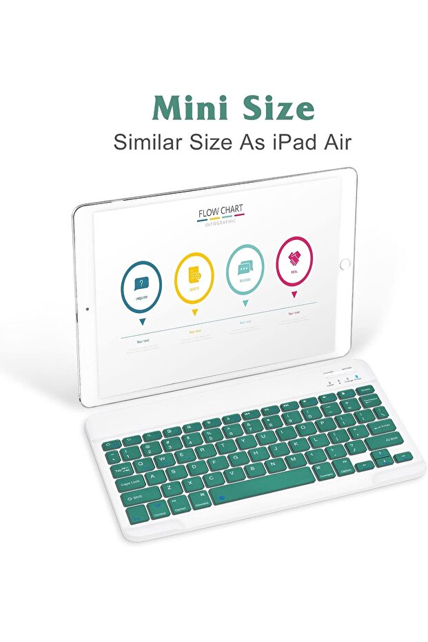 Kablosuz Klavye Mouse Seti, Bluetooth ve 2.4GHz, Sessiz Tuşlar, Windows Mac Android iOS Uyumlu MİNT - 7
