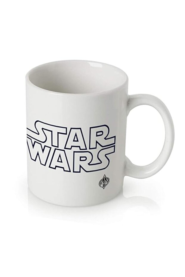 local 325mL White ceramic mug with Starwars logo