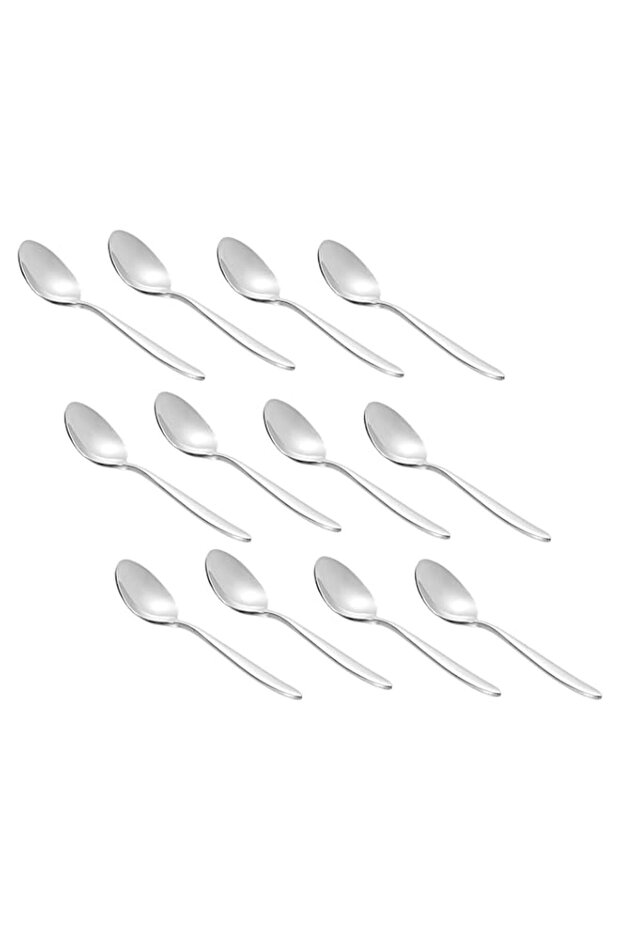 Wnk Tulip Coffee Spoon Set - 12 Pieces - Silver
