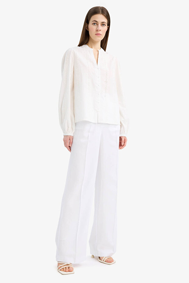 Beyaz Kadın Gömlek E6531AX/WT34 - 2