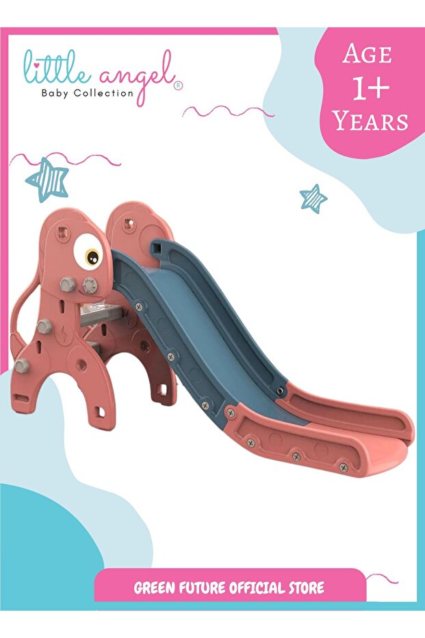 - Kids Toys Animal Slide - Pink