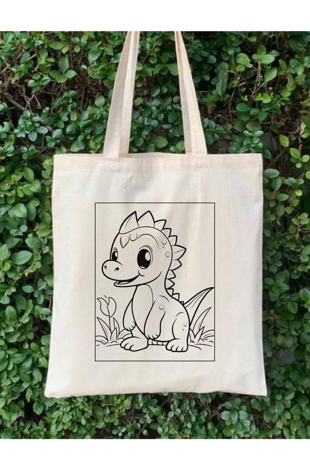 Dinosaur Painting Bag Hobby 35*40 cm Raw Cloth Bag Painting Kindergarten Children Activity Painting