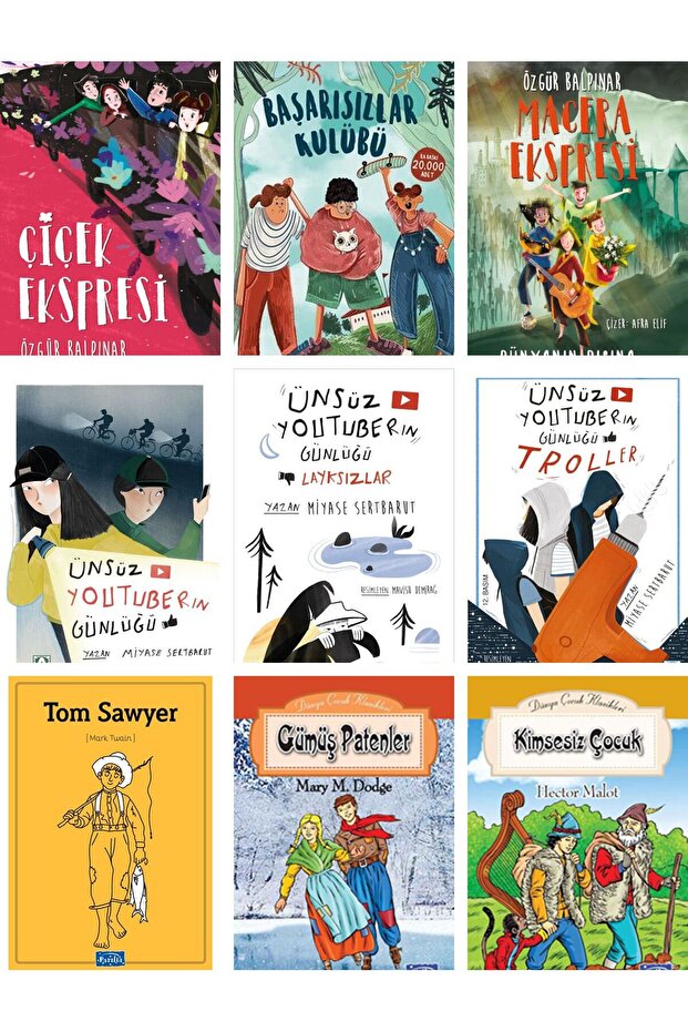 İLK GENÇ TİMAŞ ÇİÇEK EKSPRESİ</DNTCTMS>, Club of Failures, MACERA EKSPRESİ</DNTCTMS>,Ünsüz, Youtuber's Diaries,9 Books