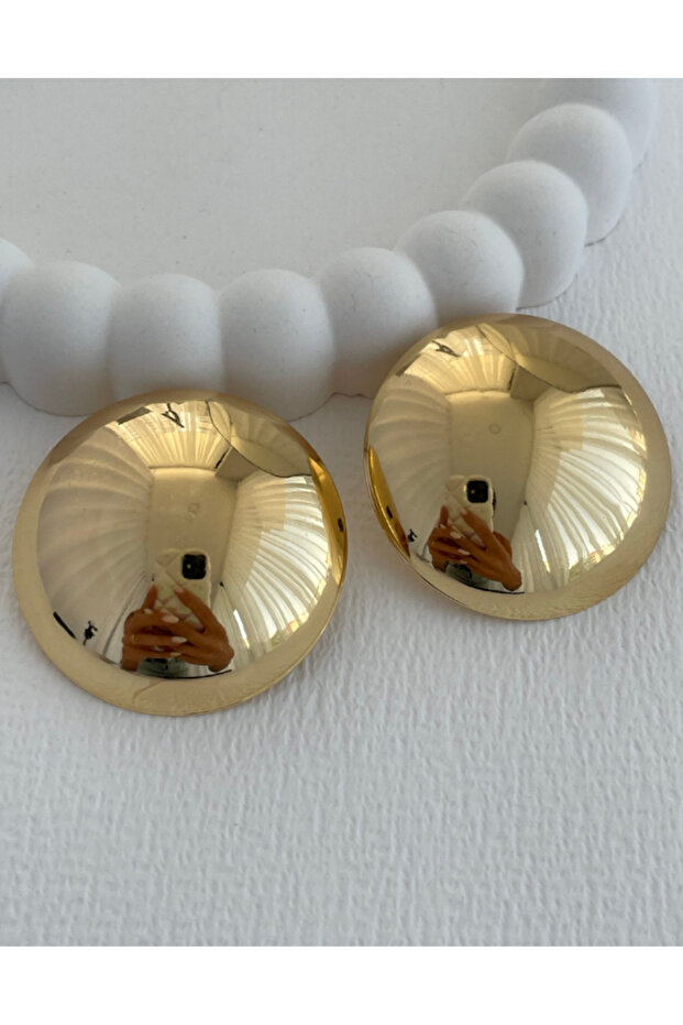 Special Series Large Size Round Plate Earrings