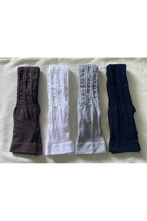 Pack of 4 Girls' Pantyhose (Cotton, Patterned, Wife, Winter Pantyhose)