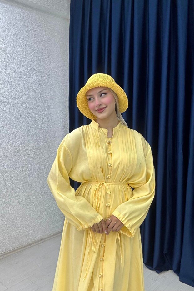 فستان بويدون بأزرار - 4