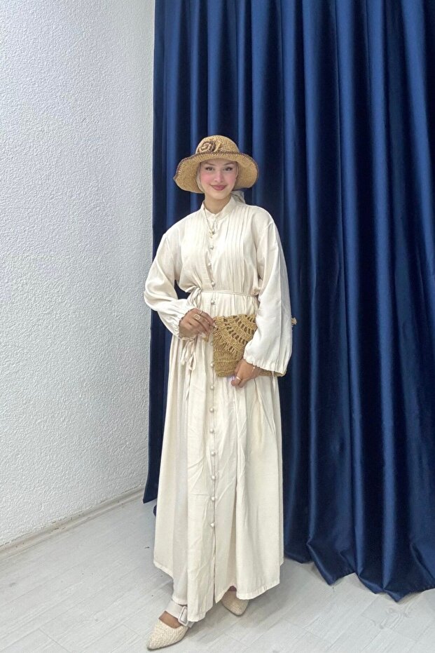 فستان بويدون بأزرار - 3