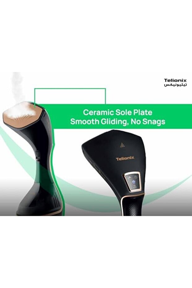 مكواة بخار رقمية محمولة باليد، 1600 واط، بخار متعدد الزوايا، قاعدة سيراميك، قابلة للإزالة - 5