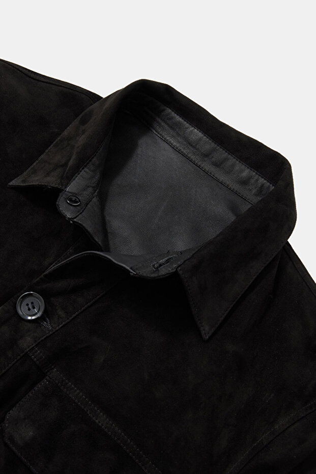 SİYAH DERİ GÖMLEK - 1