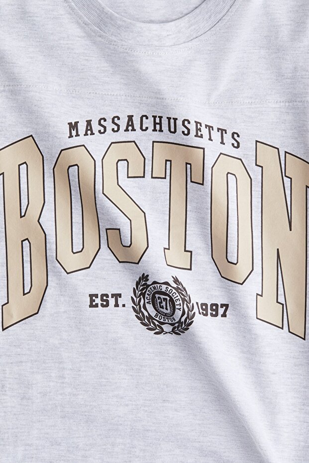 Baskılı Oversize Tişört - 2