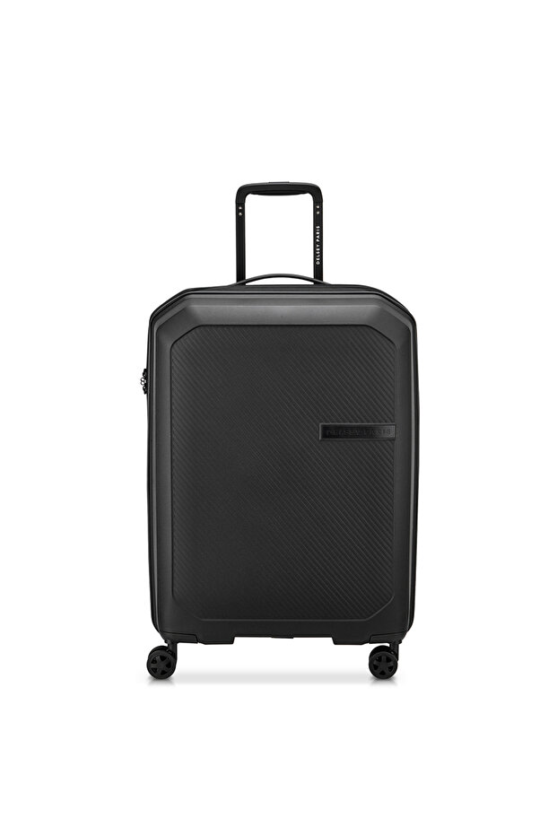 Anvers 65 cm Expandable 4 Double-Wheeled Medium Checkin Suitcase Trolley - Black