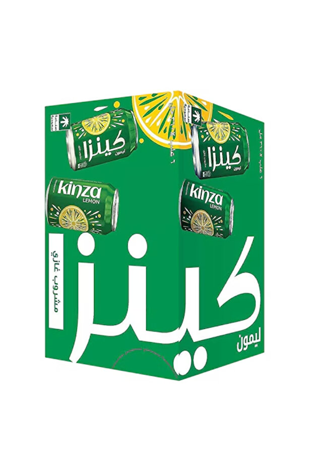 مشروب غازي كينزا بنكهة الليمون، علب، 6 × 320 مل