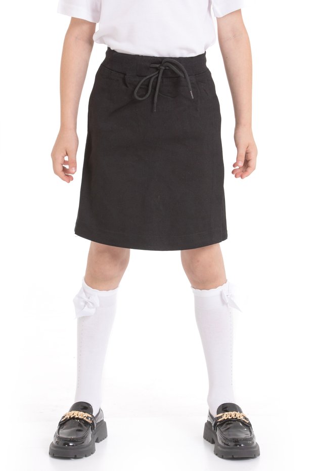 Girl's School Skirt Elastic Waist Camisole Shorts Model
