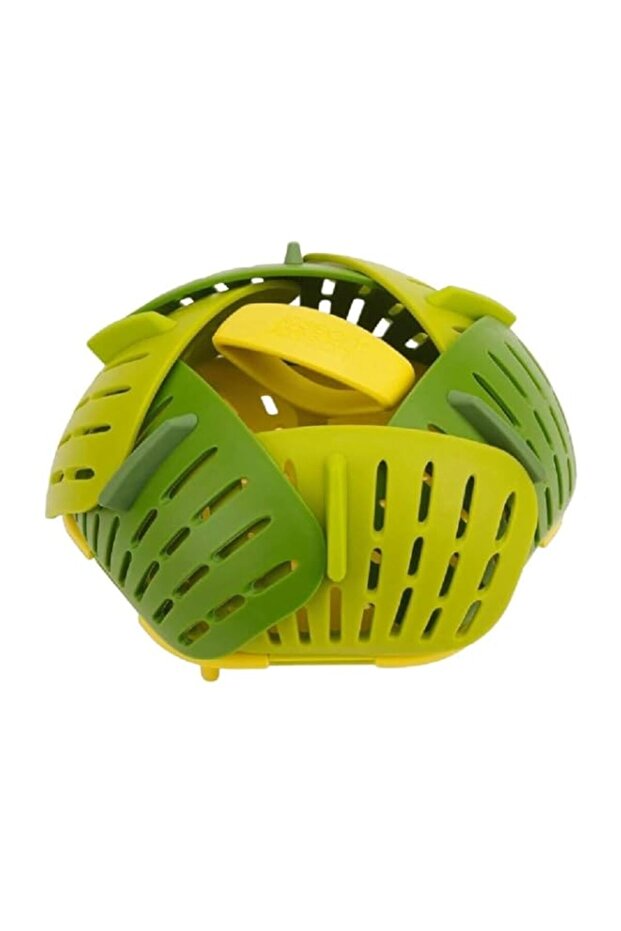 Joseph Joseph Bloom Steamer Basket Folding Non-Scratch BPA-Free Plastic and Silicone, Green, 4, 450