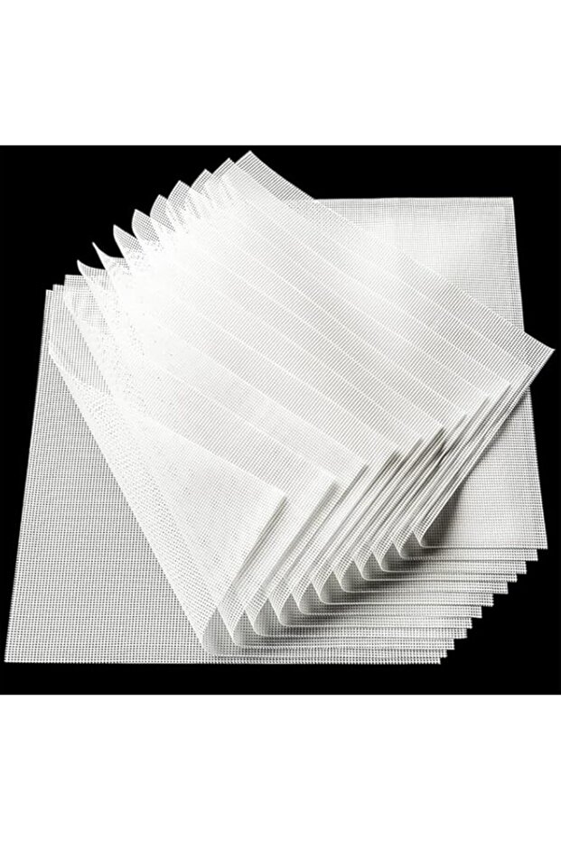 Silicone Dehydrator Sheets, 8 Pack Premium Non Stick Mesh For Fruit Dehydrator, Tray Liner Reusable, Accessories, White, 40 X 43 Cm