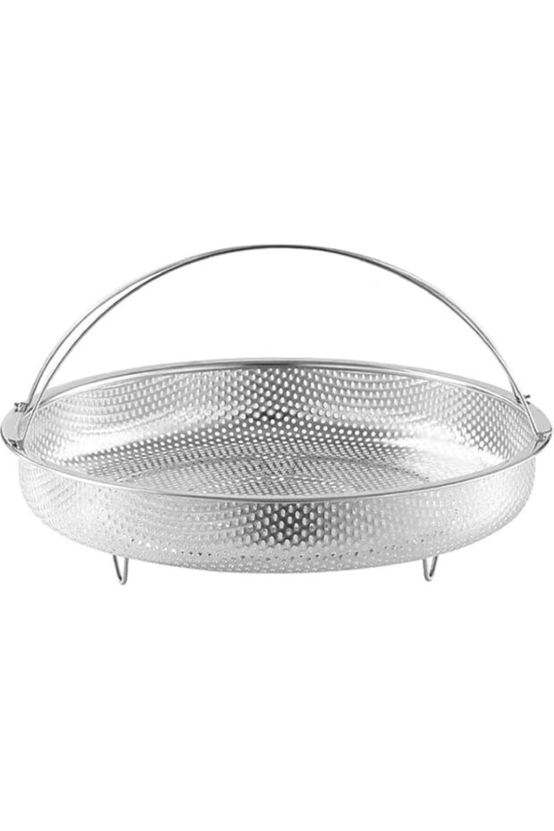 Tazweeq 9" Stainless Steel Steamer Basket - Leak-Proof Design with Handle & Support Frame, Food Gra